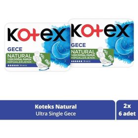 Kotex Natural Ultra Gece 2x6 Adet Hijyenik Ped