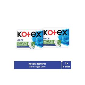 Kotex Natural Ultra Gece 2x6 Adet Hijyenik Ped