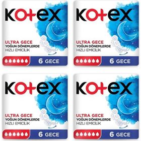 Kotex Natural Ultra Gece 4x6 Hijyenik Ped