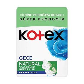 Kotex Natural Ultra Quadro Gece 12x14 Adet Hijyenik Ped