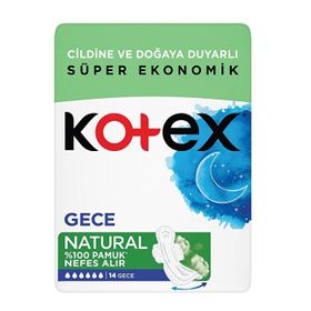 Kotex Natural Ultra Quadro Gece 14'lü Hijyenik Ped