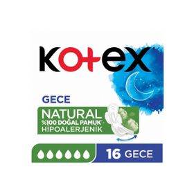 Kotex Natural Ultra Quadro Gece 14'lü Hijyenik Ped