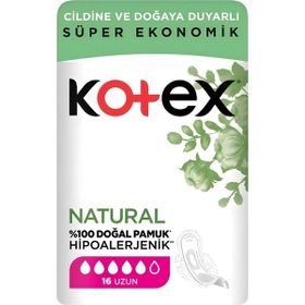 Kotex Natural Ultra Quadro Uzun 16'lı Ped