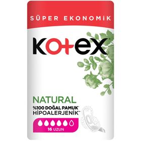 Kotex Natural Ultra Süper Ekonomik Paket Uzun 16'lı Ped
