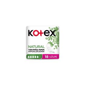 Kotex Natural Ultra Süper Ekonomik Paket Uzun 18'li Ped