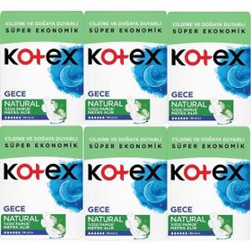 Kotex Naturel 6x14'lü Gece Hijyenik Ped