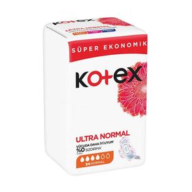Kotex Normal Ultra Kanatlı Pamuksu Üst Yüzey 24'lü Ped