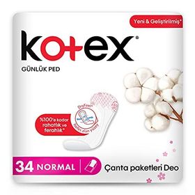 Kotex Parfümlü Normal 34'lü 1 Paket Günlük Ped