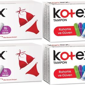 Kotex Süper 4 Paket 64 Adet Tampon