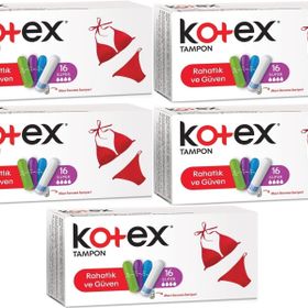 Kotex Süper 5 Paket 80 Adet Tampon
