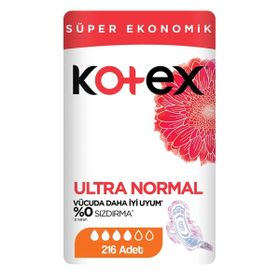 Kotex Süper Ekonomik Ultra Normal 216 Adet Hijyenik Ped