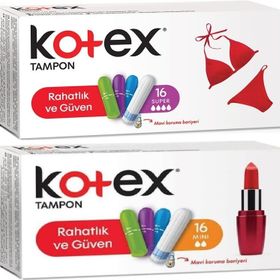 Kotex Süper-Mini 32 Adet Karma Set Tampon