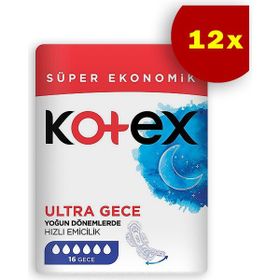 Kotex Ultra 12x16'lı Gece Hijyenik Ped