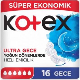 Kotex Ultra 12x16'lı Gece Hijyenik Ped