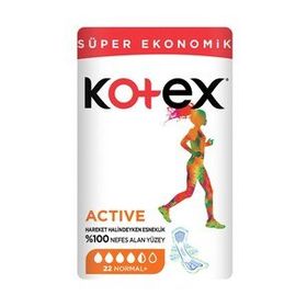 Kotex Ultra Active Normal 22 Adet Hijyenik Ped