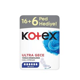 Kotex Ultra Dev Eko Gece 22'Li Ped