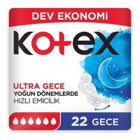 Kotex Ultra Dev Eko Gece 22'Li Ped
