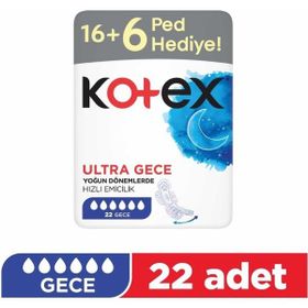 Kotex Ultra Dev Eko Gece 22'Li Ped