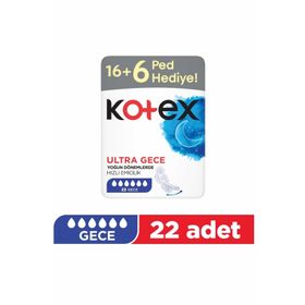 Kotex Ultra Dev Eko Gece 22'Li Ped