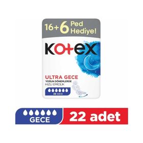 Kotex Ultra Dev Eko Gece 3x22 Adet Ped
