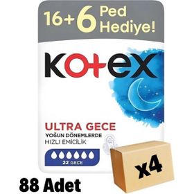 Kotex Ultra Dev Eko Gece 4x22 Adet Ped
