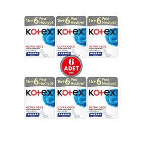 Kotex Ultra Dev Eko Gece 6x22 Adet Ped