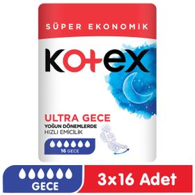 Kotex Ultra Gece 16x3 48 Adet Ped