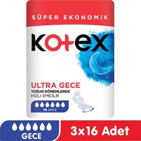 Kotex Ultra Gece 16x3 48 Adet Ped