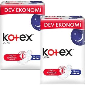 Kotex Ultra Gece 2x24 Adet Hijyenik Ped