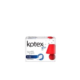 Kotex Ultra Kanatlı Gece Pamuksu Üst Yüzey 6'lı Kadın Pedi