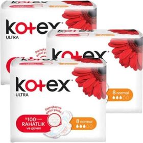 Kotex Ultra Normal 3 Adet 8'li Ped