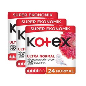 Kotex Ultra Normal Ekonomik Paket 3x24'lü Ped
