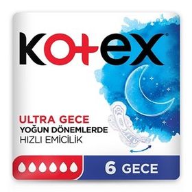 Kotex Ultra Single Uzun Gece 6'lı Ped
