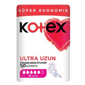 Kotex Ultra Süper Ekonomik Paket Uzun 12x18 Ped