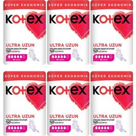 Kotex Ultra Süper Ekonomik Paket Uzun 6x18 Ped