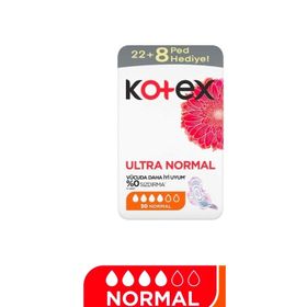 Kotex Ultra Süper Ekonomik Uzun 22'li + Active Normal 8'li Ped