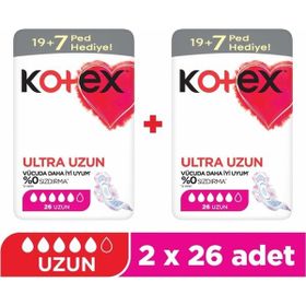 Kotex Ultra Uzun 2x26 Adet Hijyenik Ped