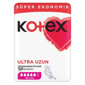 Kotex Ultra Uzun Gece 18'li Hijyenik Ped