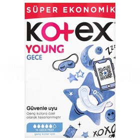 Kotex Young 16'lı Genç Kızlar için Gece Pedi