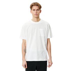 Koton 000 Beyaz Bisiklet Yaka Cep Detaylı Kısa Kollu Erkek T-shirt