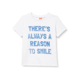 Koton 000 Erkek Bebek Beyaz Kısa Kollu Bisiklet Yaka Baskılı T-shirt