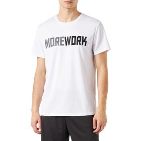 Koton 000 Erkek Beyaz Basic Spor Slogan Baskılı Bisiklet Yaka T-shirt