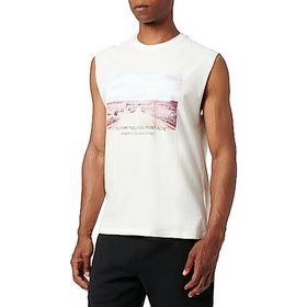 Koton 000 Erkek Beyaz Bisiklet Yaka Slogan Baskılı Atlet T-shirt
