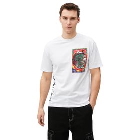 Koton 000 Erkek Beyaz Rick and Morty Lisanslı Baskılı T-shirt