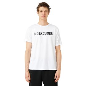 Koton 000 Erkek Beyaz Spor Slogan Baskılı Bisiklet Yaka T-shirt