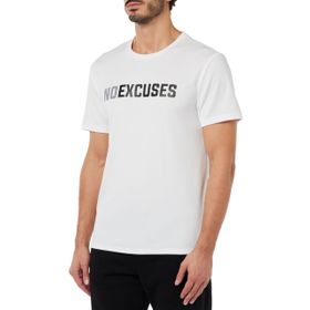 Koton 000 Erkek Beyaz Spor Slogan Baskılı Bisiklet Yaka T-shirt
