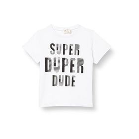 Koton 000 Erkek Çocuk Beyaz Bisiklet Yaka Kısa Kollu Baskılı T-shirt