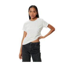 Koton 000 Kadın Beyaz Basic Kısa Kollu Bisiklet Yaka T-shirt