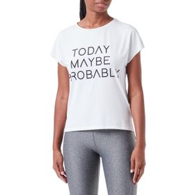 Koton 000 Kadın Beyaz Bisiklet Yaka Kısa Kollu Baskılı T-shirt