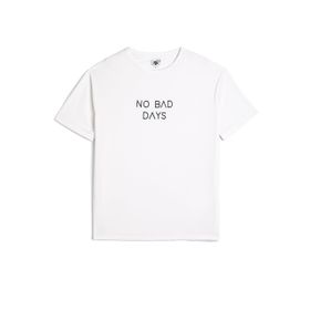 Koton 000 Kadın Slogan Baskılı Kısa Kollu Bisiklet Yaka Beyaz T-shirt